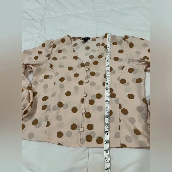 Ann Taylor Factory XSP, peach with gray & brown dot print. EXCELLENT cond. - Picture 8 of 8